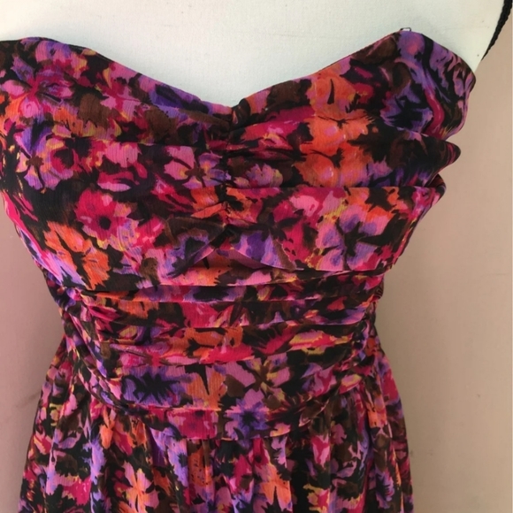 Charlotte Russe strapless floral dress M 6/7 - Picture 4 of 10